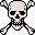 GIF-Animation Totenkopf im Pixel-Style