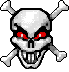 GIF-Animation Totenkopf im Pixel-Style