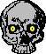 GIF-Animation Totenkopf im Pixel-Style