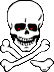 GIF-Animation Totenkopf im Pixel-Style
