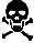 GIF-Animation Totenkopf im Pixel-Style
