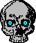 GIF-Animation Totenkopf im Pixel-Style