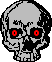 GIF-Animation Totenkopf im Pixel-Style