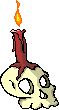 GIF-Animation Totenkopf im Pixel-Style