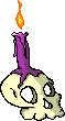 GIF-Animation Totenkopf im Pixel-Style