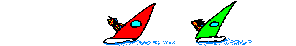 GIF-Animation Windsurfen im Pixel-Style