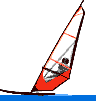 GIF-Animation Windsurfen im Pixel-Style
