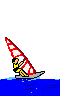 GIF-Animation Windsurfen im Pixel-Style
