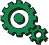 GIF-Animation Zahnrad im Pixel-Style