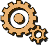 GIF-Animation Zahnrad im Pixel-Style