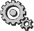 GIF-Animation Zahnrad im Pixel-Style