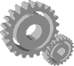 GIF-Animation Zahnrad im Pixel-Style