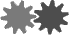 GIF-Animation Zahnrad im Pixel-Style