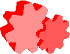 GIF-Animation Zahnrad im Pixel-Style