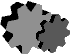 GIF-Animation Zahnrad im Pixel-Style