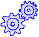 GIF-Animation Zahnrad im Pixel-Style