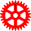 GIF-Animation Zahnrad im Pixel-Style