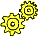 GIF-Animation Zahnrad im Pixel-Style