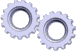 GIF-Animation Zahnrad im Pixel-Style