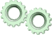 GIF-Animation Zahnrad im Pixel-Style
