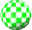 grün weiß karierter Ball