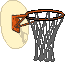 Basketballkorb mit rundem Basketballbrett