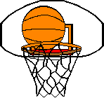 oranger Basketball auf dem Korbring