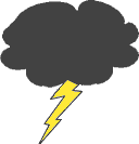 GIF-Bild Blitz im Pixel-Style