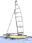 Segelboot Katamaran Rumpf hellgelb