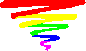 bunter Pinselstrich aus 5 Farben