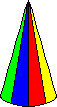 bunter Kegel mit 4 Farben