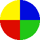 bunter 4 farbiger Kreis