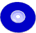 blaue CD stehend etwas nach hinten geneigt