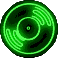 neongrüne CD-Leuchte