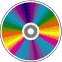 bunte CD stehend
