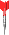 1 grauer Dartpfeil mit roter Feder