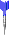 1 grauer Dartpfeil mit blauer Feder