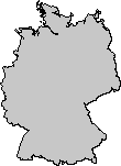 hellgraue Deutschlandkarte mit schwarzer Außengrenze