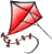 GIF-Bild Drachen (Kites) im Pixel-Style