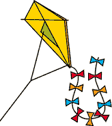 GIF-Bild Drachen (Kites) im Pixel-Style