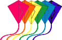 GIF-Bild Drachen (Kites) im Pixel-Style