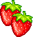GIF-Bild Erdbeeren im Pixel-Style