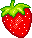 GIF-Bild Erdbeeren im Pixel-Style