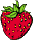 GIF-Bild Erdbeeren im Pixel-Style