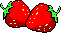 GIF-Bild Erdbeeren im Pixel-Style