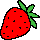 GIF-Bild Erdbeeren im Pixel-Style