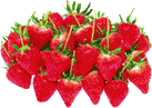 GIF-Bild Erdbeeren im Pixel-Style