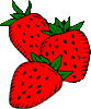 GIF-Bild Erdbeeren im Pixel-Style