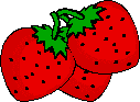 3 rote Erdbeeren