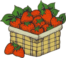 Korb voller Erdbeeren